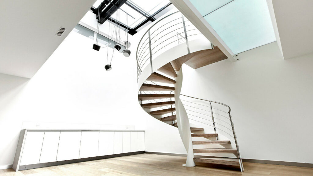 Modern spiral staircase: how many types
