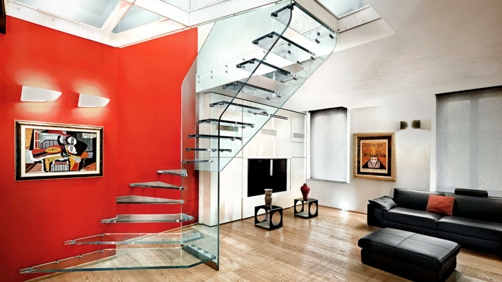 A glass staircase type