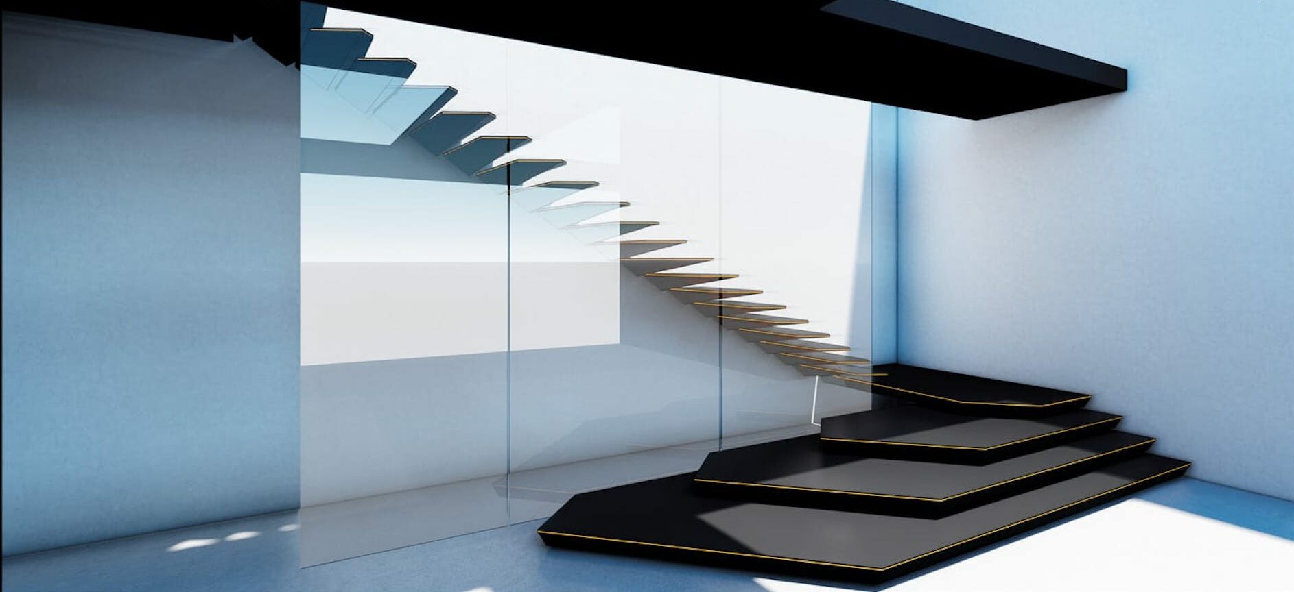 Scale moderne interne Dark Staircase