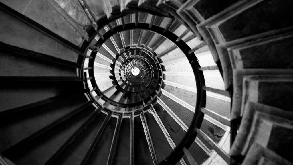 The reasons of the spiral staircase